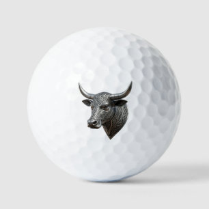 Celtic Silver Bull Head Viking Celtic Golf Balls