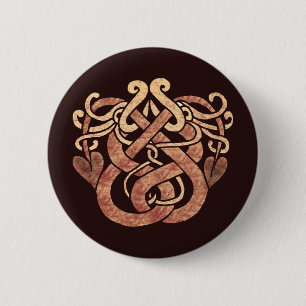 Celtic Snakes 6 Cm Round Badge