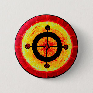 Celtic solar symbol 6 cm round badge