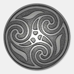 Celtic Spiral Classic Round Sticker