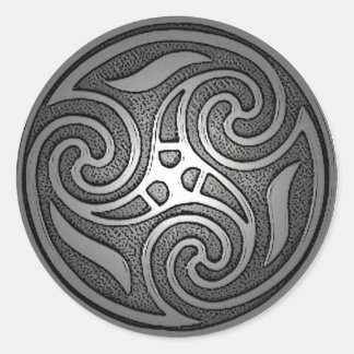 Celtic Spiral Classic Round Sticker