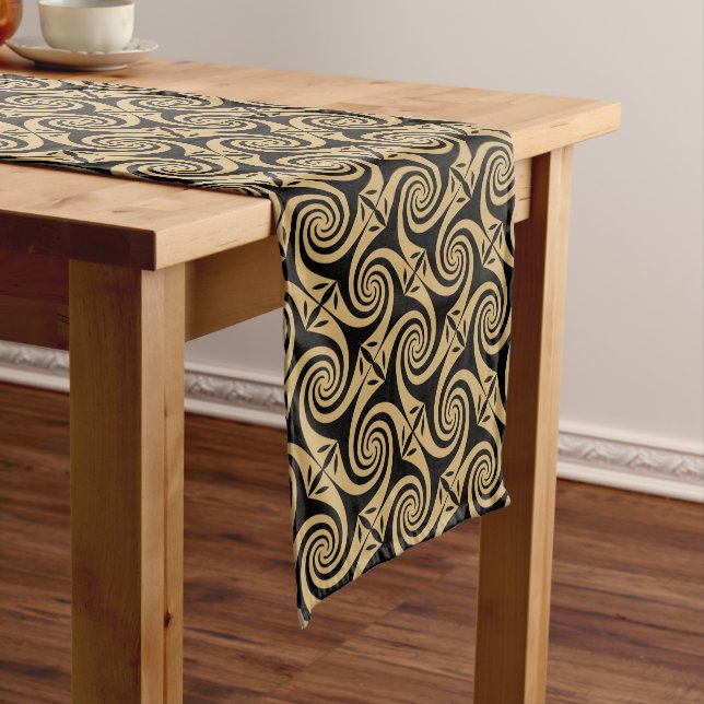 Celtic Spiral Design Pattern Short Table Runner (In Situ)