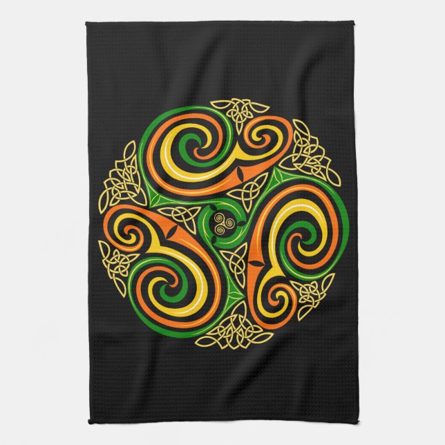 celtic spirals kitchen towel (Vertical)
