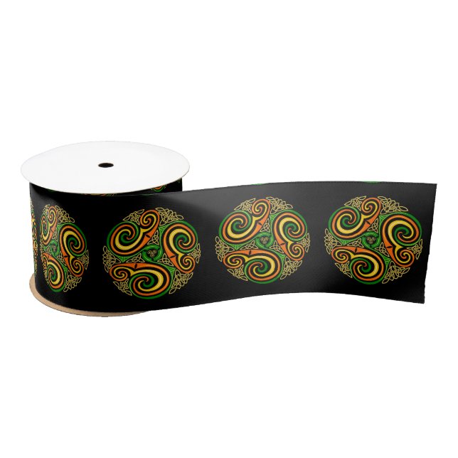 celtic spirals ribbon satin ribbon (Spool)