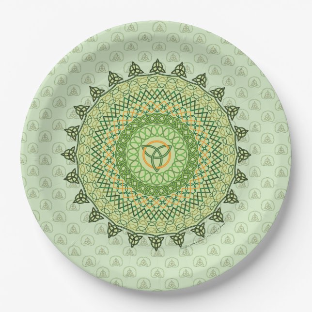 Celtic St. Patty's Day Paper Plate (Front)