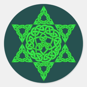 Celtic Star of David Stickers