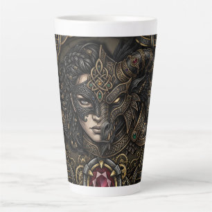 Celtic Steampunk Warrior. Latte Mug