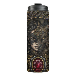 Celtic Steampunk Warrior. Thermal Tumbler