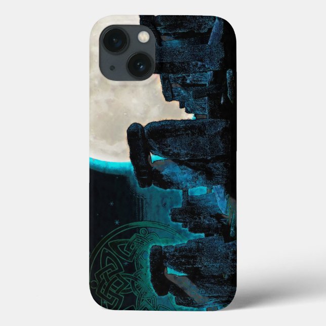 Celtic Stonehenge, Moon & Stars Astronomy U.K. Case-Mate iPhone Case (Back)