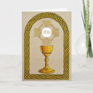 Celtic Style First Holy Communion Card
