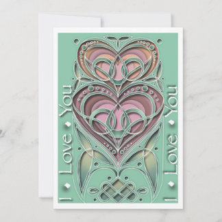 Celtic Style Valentine Heart Holiday Card