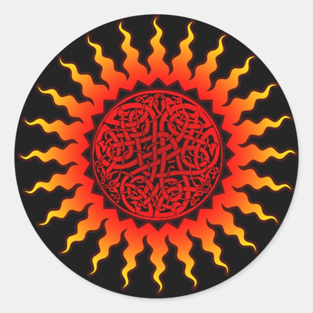Celtic Sun Sticker (Front)