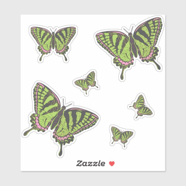 Celtic Swallowtail Contour Sticker (Sheet)