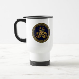 CELTIC SWIRLS CIRCLE TRAVEL MUG