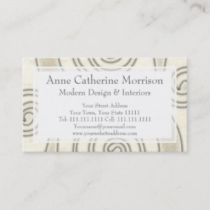 Celtic Swirls Elegant Abstract Letter S Pattern Business Card