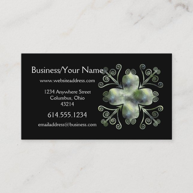 Celtic Swirls Irish Stained Glass :: Business Card (Front)