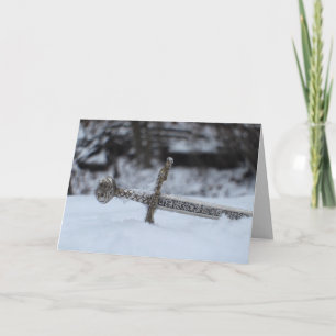 celtic sword greeting card