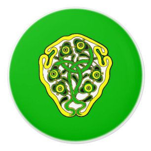 Celtic symbol ceramic knob
