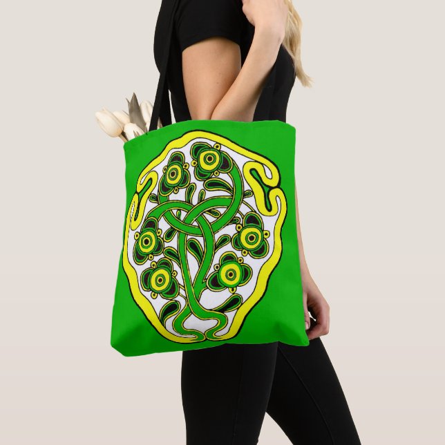 Celtic symbol print tote bag (Close Up)