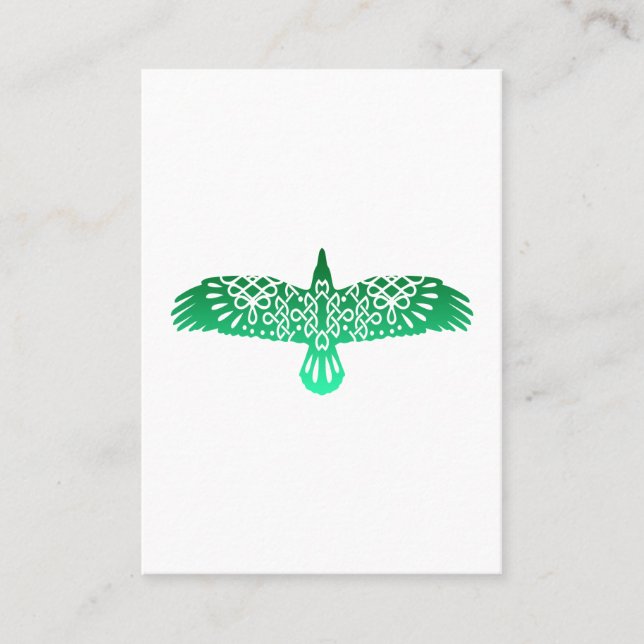 Celtic Symbol Raven Gift Idea Business Card (Front)