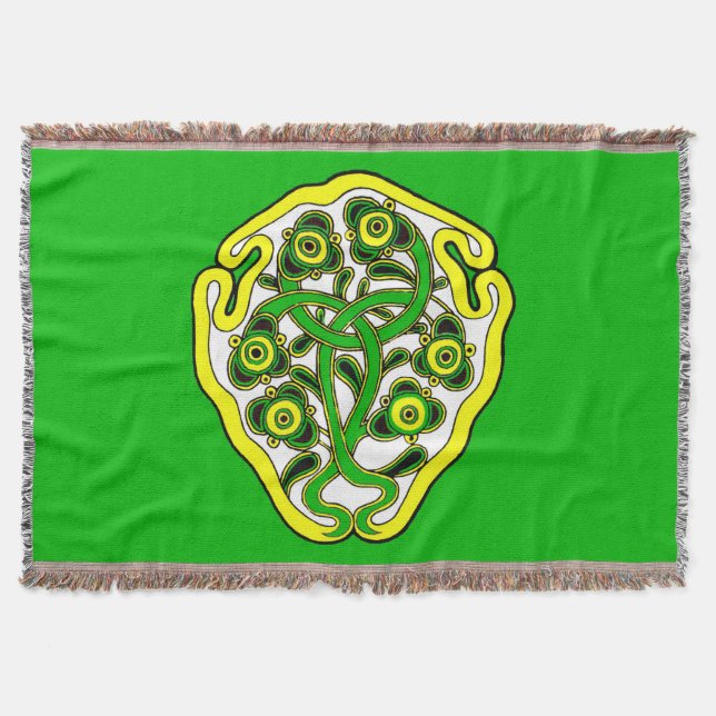 Celtic symbol throw blanket (Front)