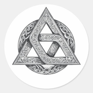 Celtic symbol, trinity knot classic round sticker