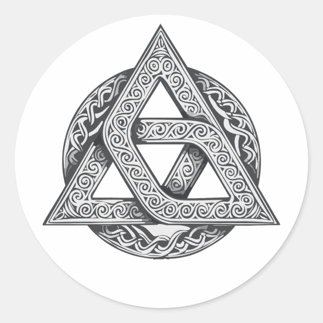 Celtic symbol, trinity knot classic round sticker (Front)