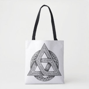 Celtic symbol, trinity knot tote bag