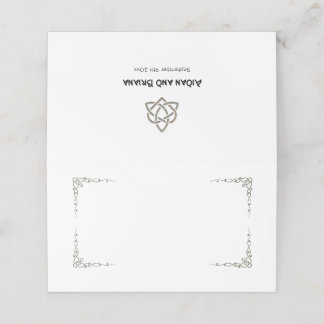 Celtic symbols and foliage blank place card