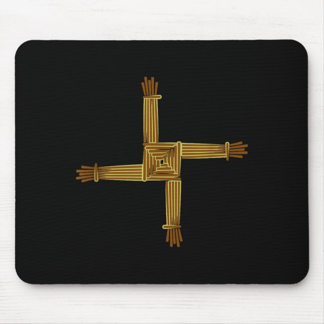 Celtic Symbols Brigid's Cross Celtic Knot Irish Sy Mouse Mat (Front)
