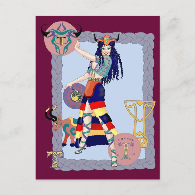 Celtic Taurus Postcard (Front)
