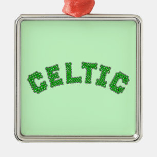 Celtic Text Metal Tree Decoration