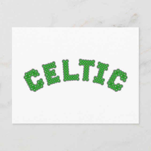 Celtic Text Postcard (Front)