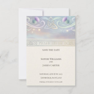 Celtic Thistle Save the Date Card