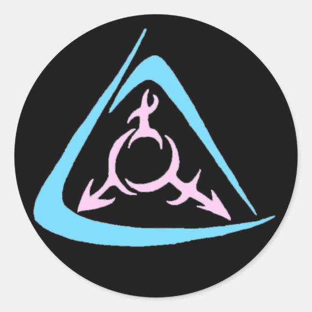 celtic trans classic round sticker (Front)