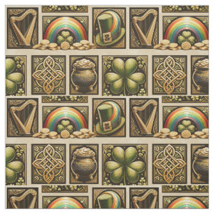 Celtic Treasures: A symphony of Irish luck Fabric