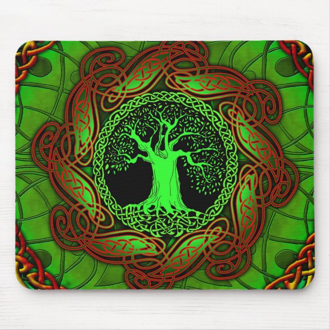 Celtic Tree (Illuminated version) Mouse Mat (Front)