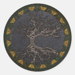 Celtic Tree of Life Classic Round Sticker