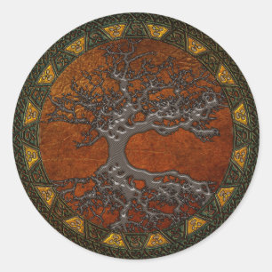 Celtic Tree of Life Classic Round Sticker