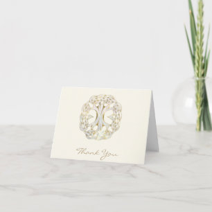 Celtic Tree of Life Gold Thank You Card