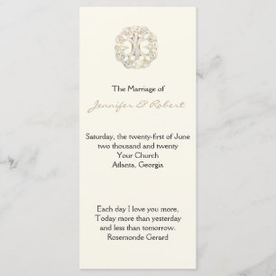Celtic Tree of Life Gold Wedding Program Programme