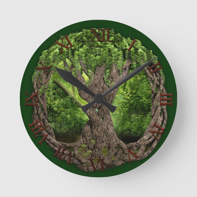 Celtic Tree Of Life Round Clock (Front)