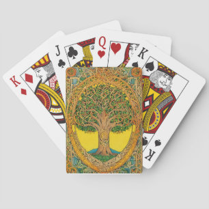 "Celtic Tree of Life - Strength, Power & Protectio Playing Cards