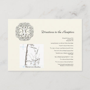 Celtic Tree of Life Wedding Directions Enclosure Card