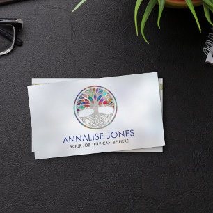 Celtic Tree of life - Yggdrasil - Pearl and color  Business Card