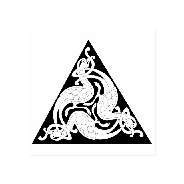 Celtic triangle birds Rubber stamp (Imprint)