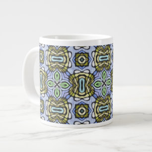 Celtic Tribal Damask Geometric Abstract Artistic Large Coffee Mug
