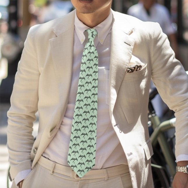 Celtic Tribal Dragon Black Green Tie (Creator Uploaded)