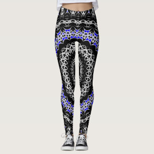 Celtic Tribal Mandala ( Blue ) Leggings