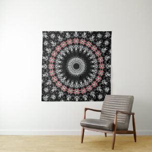 Celtic Tribal Mandala ( Red ) Tapestry